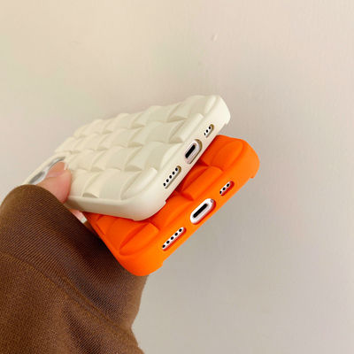 IPhone 15 Pro Max Mobile Phone Case TPU Three-dimensional Magic Cube Woven Pattern X Apple 14 Anti-fall Thr