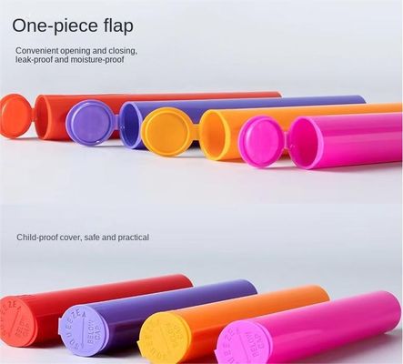 Tubes en plastique pré-rolo à l' épreuve de l' eau multifonctionnels à couleur personnalisée avec capuchons à pression Pop Top Pas de commentaires pour le moment